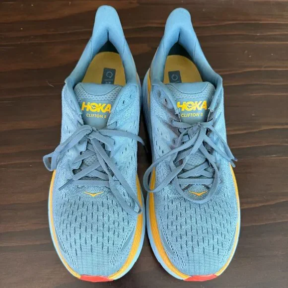 HOKA ONE ONE Clifton 8 Men's Running Shoes Goblin Blue/Mountain Spring Size 11 D - Picture 2 of 14